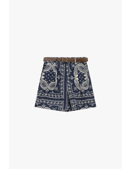 Shorts Regular-Fit com cintura e estampado paisley Dixie