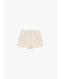 Shorts Hot Pants Com Pregas E Cinto Coordenado Dixie