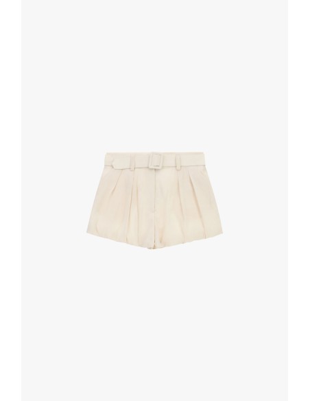 Shorts Hot Pants Com Pregas E Cinto Coordenado Dixie