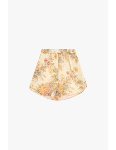 Shorts de corte regular com estampa floral vintage Dixie