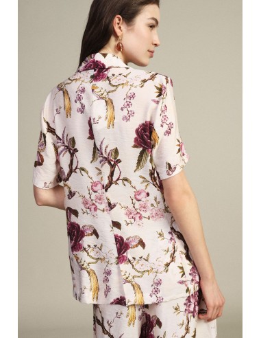 Blazer curto de mangas curtas com estampa floral Dixie