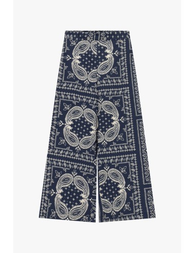 Calças Palazzo com Estampa Paisley Dixie