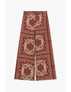 Calças Palazzo Com Estampa Paisley Dixie