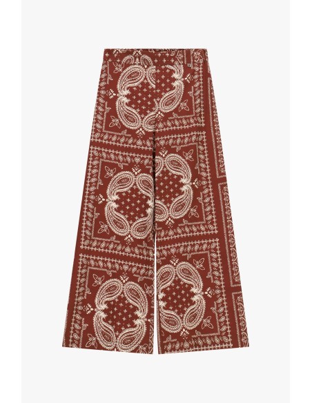 Calças Palazzo Com Estampa Paisley Dixie