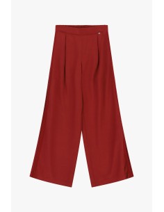 Calças Palazzo Cintura Alta Com Inserções Perfuradas Dixie 2