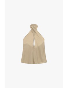 Top cruzado sem mangas com decote halter Dixie 2