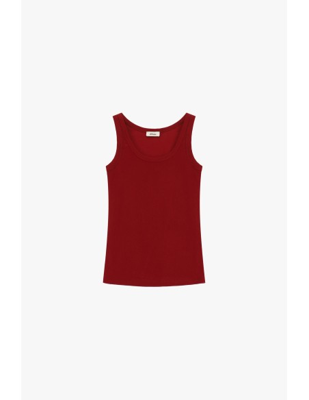 Top de alças largas com decote redondo Dixie