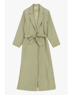 Trench-coat midi fantasia microestampa cinto Dixie