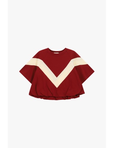T-shirt com mangas amplas e inserto em V Dixie