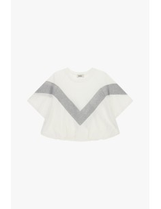 T-shirt com mangas largas e detalhe em V Dixie