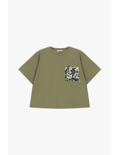 T-shirt con bolso aplicado e lantejoulas Dixie 2