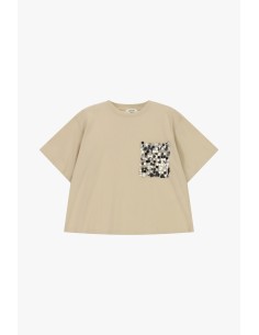 T-shirt con bolso aplicado e lantejoulas Dixie