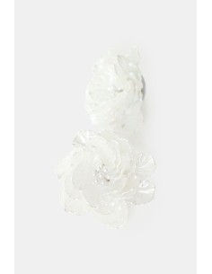Brincos em forma de flor com pérolas centrais Dixie 2