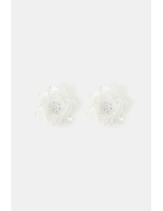 Brincos em forma de flor com pérolas centrais Dixie