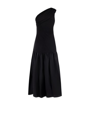 Vestido longo em malha com barra balão em algodão Rinascimento