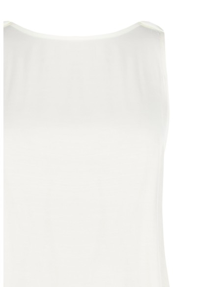Vestido Midi a Trapézio em Cetim com Decote em V nas Costas Rinascimento