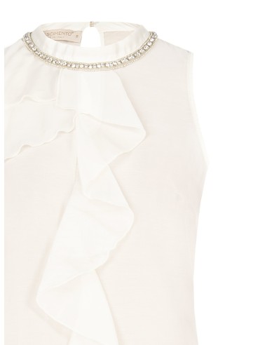 Vestido Em Corte Ovo Em Mistura De Viscose Com Lantejoulas Motivo Zig-Zag E Recortes Nas Laterais Rinascimento