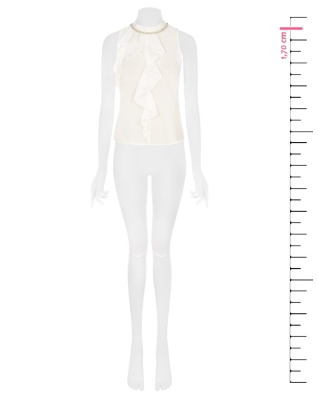 Vestido em corte ovo em mistura de viscose com lantejoulas, motivo zig‑zag e recortes nas laterais Rinascimento