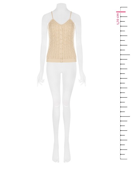Top de tricot em algodão com alças finas Rinascimento