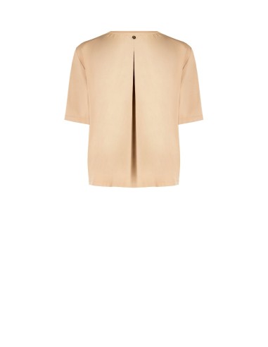 Blusa ampla em jersey na frente e em algodão atrás com bolsinho Rinascimento