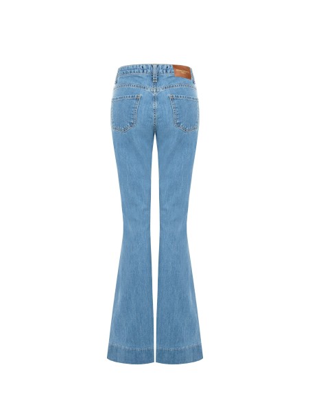 Jeans Flare com Botões Joia Rinascimento