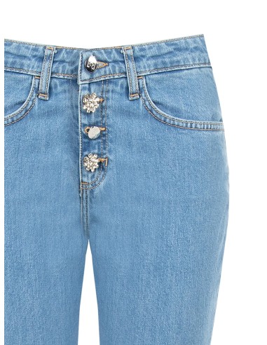 Jeans Flare com Botões Joia Rinascimento