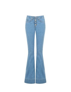 Jeans flare com botões jóia Rinascimento