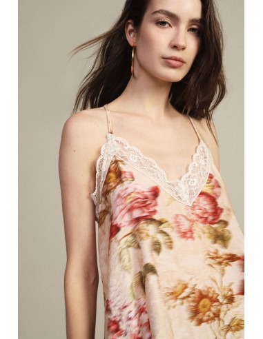 Top com alças finas e estampado floral Dixie