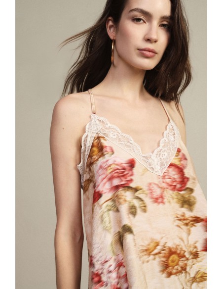 Top com alças finas e estampado floral Dixie