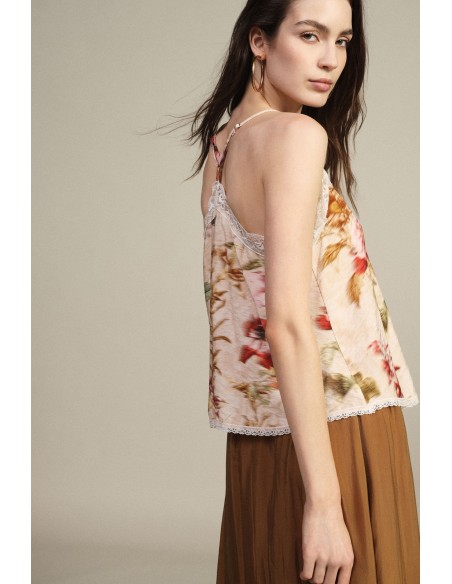 Top Con Spalline Sottili E Stampa Floreale Dixie - Vestiti Firmati ...