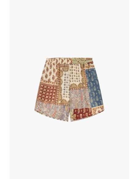 Shorts Regular-Fit com Estampa Patchwork Paisley Dixie