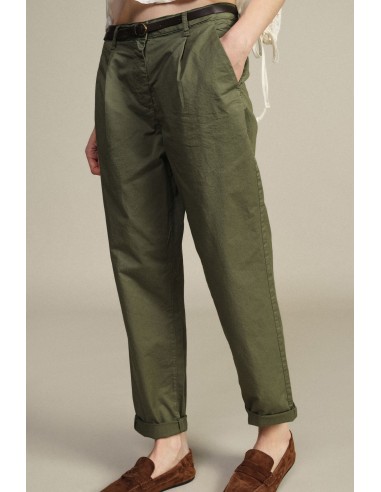 Calças Chino-Fit com Cintura Fina e Bainhas Viradas Dixie