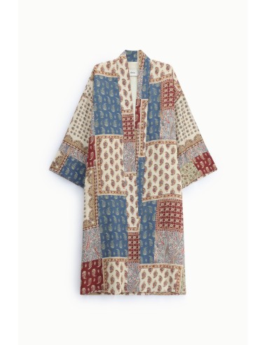Casaco Duster Padrão Patchwork Estampa Paisley Dixie