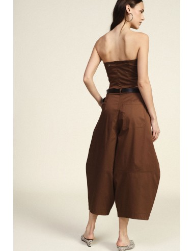 Calças Palazzo Cropped com Cinto e Pence Dixie