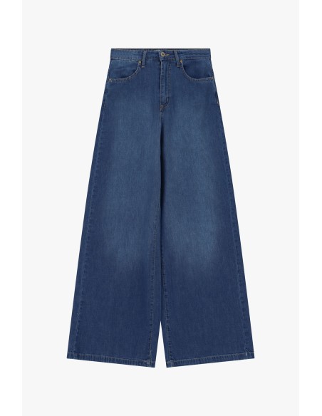 Jeans de perna larga com cinco bolsos Dixie