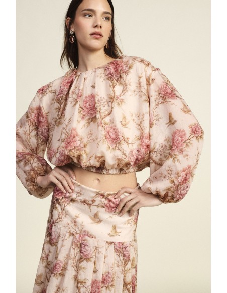 Top Con Maniche Lunghe E Stampa Floreale Dixie - Vestiti Firmati Li...