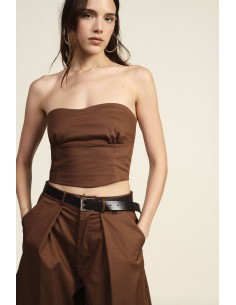 Top Faixa Estruturado Com Costuras Moldadas Dixie