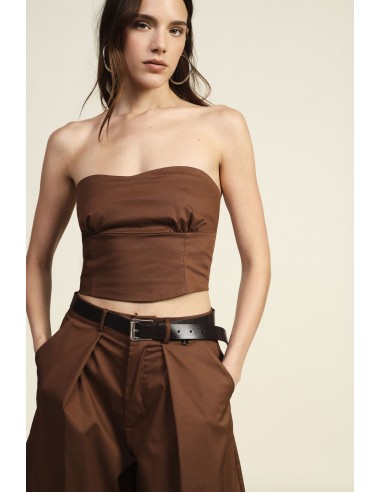 Top Faixa Estruturado Com Costuras Moldadas Dixie