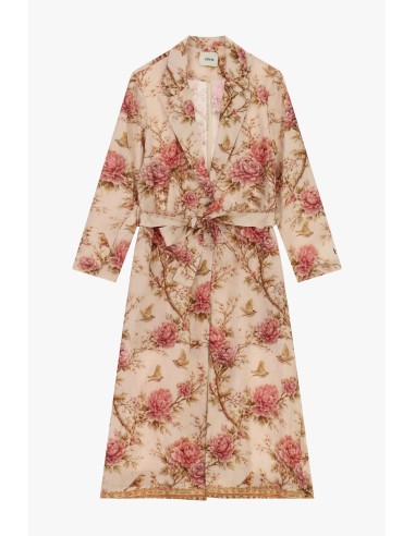 Top Comprido Estampado Floral Com Cinto Dixie