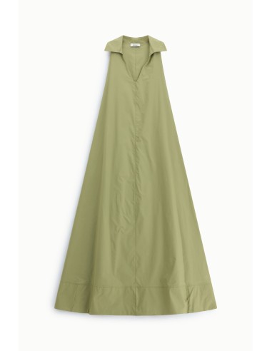 Vestido Longo Sem Mangas Com Gola Ampla Dixie