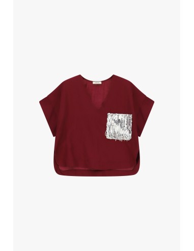 Blusa Curta Com Bolsinho Frontal Decorado Dixie