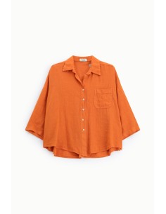 Camisa Ampla com Mangas 3/4 e Bolso Dixie 2