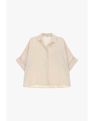 Camisa Ampla Com Mangas 3/4 E Bolso Dixie