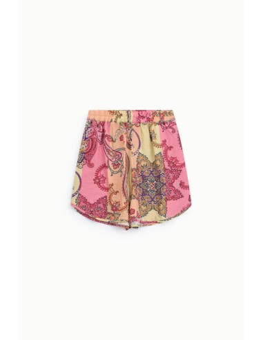 Shorts de corte regular com estampa paisley vibrante Dixie