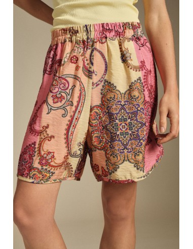 Shorts Regular-Fit com padrão paisley e estampa vibrante Dixie