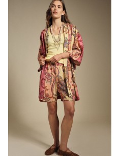 Shorts de corte regular com estampa paisley vibrante Dixie