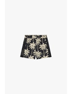 Shorts regular-fit com estampa de palmeiras e inserções perfuradas Dixie