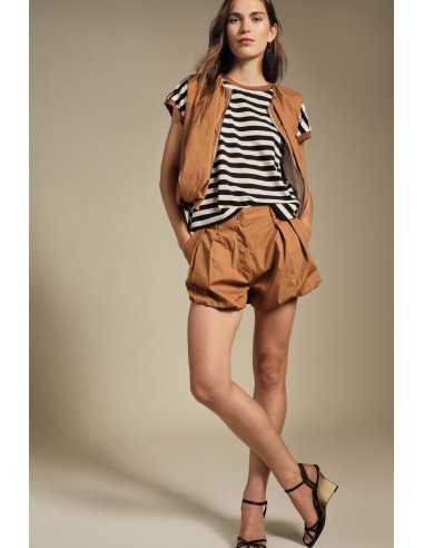 Shorts de corte regular com pences e barra virada Dixie