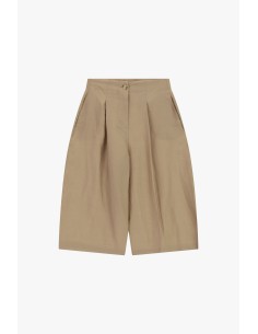 Shorts Mulher de Cintura Alta com Pregas e Bolsos Dixie 2