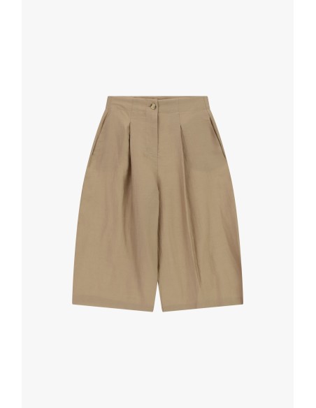 Shorts de mulher de cintura alta com pences e bolsos Dixie